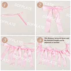 Cloth Bowknot Garland&nbsp;AJEW-WH20064-76F