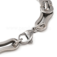 Tarnish Resistant 201 Stainless Steel Byzantine Chain Bracelets&nbsp;BJEW-B078-96P