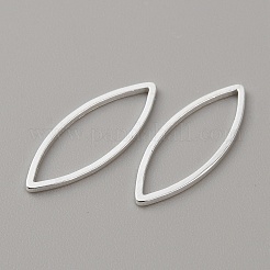 真鍮製フレームコネクター  馬の目  銀色のメッキ  21x8x0.8mm  内径：6x18mm&nbsp;KK-WH0079-38A-S