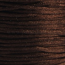 ナイロンラテイルサテンコード  編み込みジュエリー作り用  ココナッツブラウン  1mm  約100ヤード/ロール（300フィート/ロール）&nbsp;NWIR-I002-03