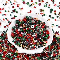 Christmas Theme Glass Seed Beads&nbsp;SEED-N007-13K