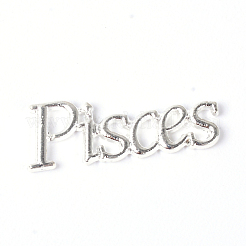 Twelve Constellations Word Zinc Alloy Cabochons&nbsp;DIY-WH0224-36D