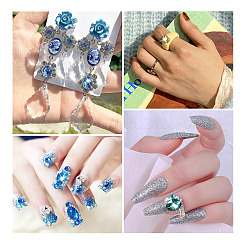 120Pcs 12 Colors Transparent Pointed Back Resin Rhinestone Cabochons&nbsp;KY-CW0001-01