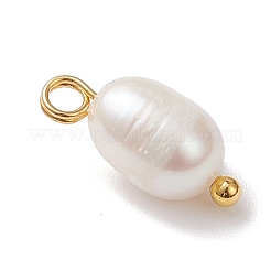 Natural Cultured Freshwater Pearl Rice Charms&nbsp;PALLOY-JF04643-01