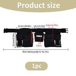 Polyester & Oxford Fabric & Iron Tool Bag Belt&nbsp;ABAG-WH0072-045A