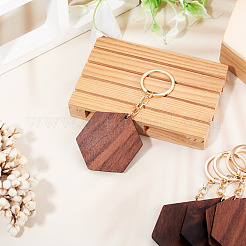 Walnut Wood Pendant Keychains&nbsp;KEYC-TAC0034-06C