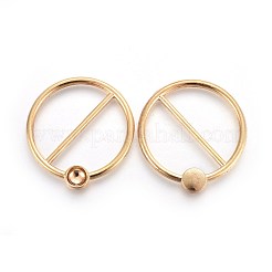 アロイバックルクリップ  スカーフスライドリング  ゴールドカラー  トレイ：6.5mm  40.5x3mm  内径：34.5mm&nbsp;PALLOY-WH0056-06G