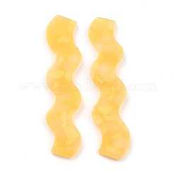 アクリル波形カボション  ヘアアクセサリー用  ゴールド  65x15x2mm&nbsp;FIND-B003-07E