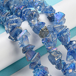 1 Strand Electroplated Natural Quartz Beads Strands&nbsp;G-PA0001-18D