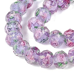 Handmade Luminous Lampwork Beads Strands&nbsp;LAMP-N037-01H