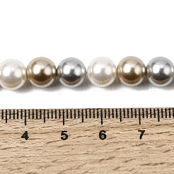 Baking Paint Pearlized Glass Pearl Round Bead Strands&nbsp;PEAR-H019-02C-12