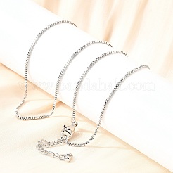 1MM Brass Box Chain Necklaces&nbsp;NJEW-Z083-01P