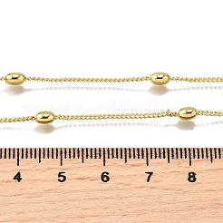 3mm 真鍮楕円ツイストチェーンネックレス  鉛フリー＆カドミウムフリー  長持ちメッキ  ラックめっき  18KGP本金メッキ  17.52インチ（44.5cm）&nbsp;NJEW-M108-01G