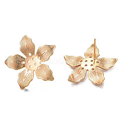 Brass Stud Earring Findings&nbsp;KK-N232-332LG