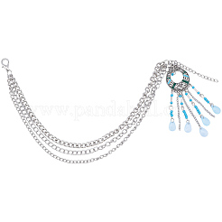 Ethnic Style Alloy Multilayer Shoe Decoration Chain with Tassel Charms&nbsp;DIY-WH20053-98