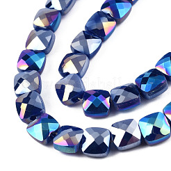 Electroplate Opaque Solid Color Glass Beads Strands&nbsp;EGLA-N002-42-06