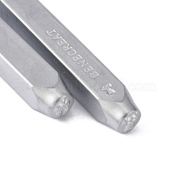 鉄の金属切手  混合模様  プラチナ  65.5x10mm  12個/箱&nbsp;AJEW-L060-03B