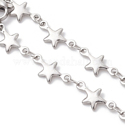 304 Stainless Steel Star Link Chain Bracelet Making&nbsp;AJEW-JB01446