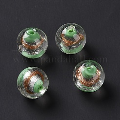 Handmade Silver Foil Lampwork Beads&nbsp;GLAA-Z001-05G