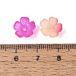 透明プラスチックビーズキャップ  5  - 花びらの花  ツートン  カメリア  10.5x10.5x4mm  穴：1.6mm  約3846個/500g&nbsp;KY-Q005-02A-08
