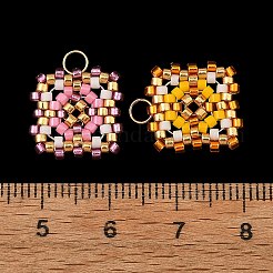 Glass Seed Beaded Pendants&nbsp;PALLOY-MZ01426