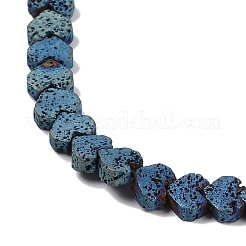 Electroplated Natural Lava Rock Beads Strands&nbsp;G-Q1009-G01-02B