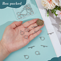 12Pcs Rack Plating Brass Toggle Clasps&nbsp;KK-BC0015-44P