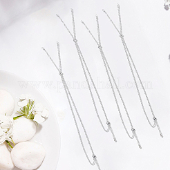 10個 2mm 304 ステンレススチール シンガポールチェーンネックレス作り  304ステンレススチールのロブスタークロウ留め金付き  ステンレス鋼色  17.36インチ（44.1cm）&nbsp;AJEW-SC0004-02
