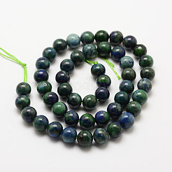 Natural Chrysocolla and Lapis Lazuli Beads Strands&nbsp;G-P281-03-8mm