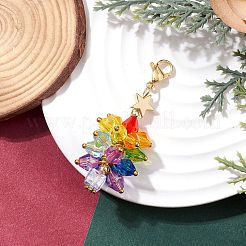 Christmas Tree with Star Glass Beads Pendant Decorations&nbsp;HJEW-JM02551