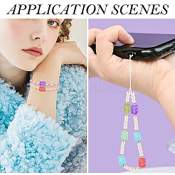 60Pcs Transparent Spray Painted Glass Beads&nbsp;EGLA-YW0005-31