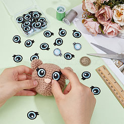 20 Pairs Polyester Eye Cloth Patches&nbsp;PATC-PH0001-71B