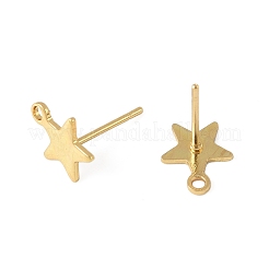 16個 4スタイル 304ステンレススチールスタッドピアス金具  16個のイヤーナット付き  ゴールドカラー  10~14.5x8~11.5x0.8mm  穴：1.4~1.6mm  ピン：0.7~0.8mm&nbsp;STAS-FS0001-85G