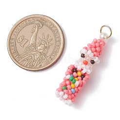 Easter Glass Seed Beaded Dwarf Pendants&nbsp;PALLOY-MZ01037