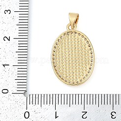 Rack Plating Brass Micro Pave Cubic Zirconia Pendants&nbsp;KK-P287-11G
