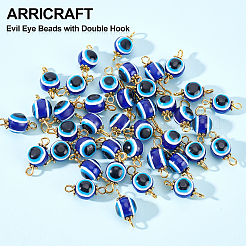 200Pcs Evil Eye Resin Beads Connector Charms&nbsp;RESI-HY0001-05