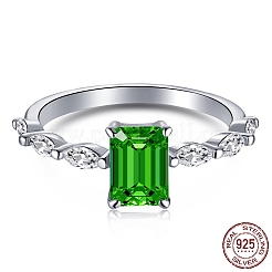 Rhodium Plated 925 Sterling Silver Finger Rings&nbsp;RJEW-A019-28B-03P