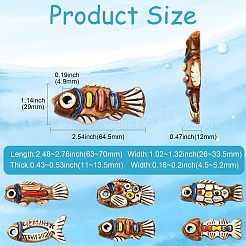 6Pcs 6 Colors Handmade Porcelain Big Pendants&nbsp;PORC-CJ0001-50