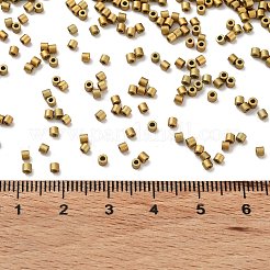 焼付塗装ガラスシードビーズ  シリンダー  ダークチソウ  2x1.5mm  穴：1mm  約5599個/50g&nbsp;X-SEED-S042-15B-31