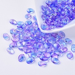チェコガラスビーズ  チューリップの花びら/ユリの花びら  空色  8.5x6x4mm  穴：1mm  約380個/袋  95~100 G /袋&nbsp;GLAA-L025-D01