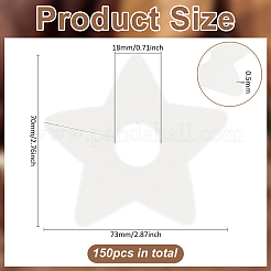 紙製ワイングラスチャーム  ブランクのゴブレットマーカー  スター  73x70x0.5mm  内径：18mm&nbsp;AJEW-WH0080-13B