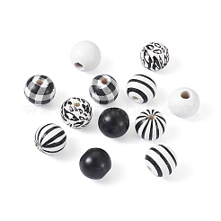 180Pcs 6 Style Natural Wood Beads&nbsp;WOOD-BT0001-09