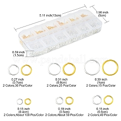 520Pcs 12 Sizes Brass Open Jump Rings&nbsp;KK-FS0001-18