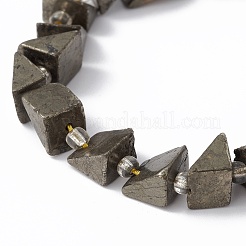 Natural Pyrite Beads Strands&nbsp;G-E590-01
