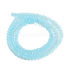 Baking Paint Transparent Glass Beads Strands&nbsp;DGLA-F029-J2mm-10
