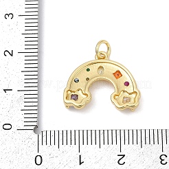 Brass Micro Pave Cubic Zirconia Pendants&nbsp;KK-U058-40G