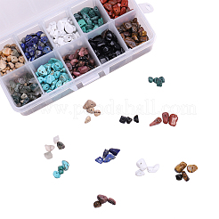 天然＆合成混合天然石ビーズ  チップ  3~5x7~13x2~4mm  穴：0.4mm  200 G /ボックス&nbsp;G-CJ0001-27