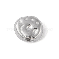 304ステンレススチールビーズ  フラットラウンド  ステンレス鋼色  6.5x7x3.5mm  穴：1.8mm&nbsp;STAS-M071-01G-P
