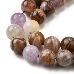 Natural Amethyst Lace Agate Beads Strands&nbsp;G-H312-C01-12mm