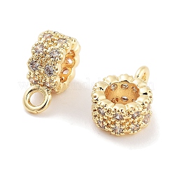 Brass with Cubic Zirconia Pendants&nbsp;KK-P271-07G